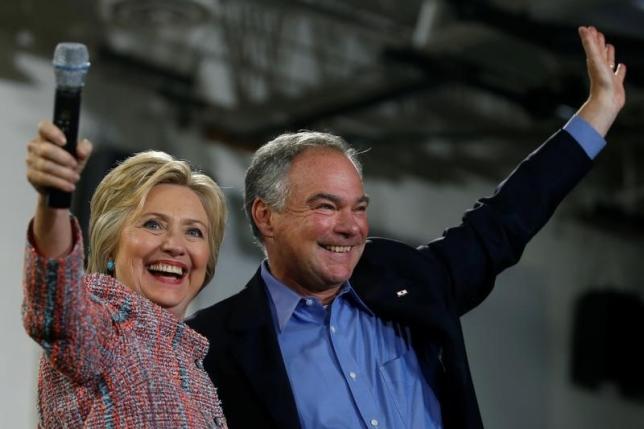 Democrat Clinton picks Kaine as running mate